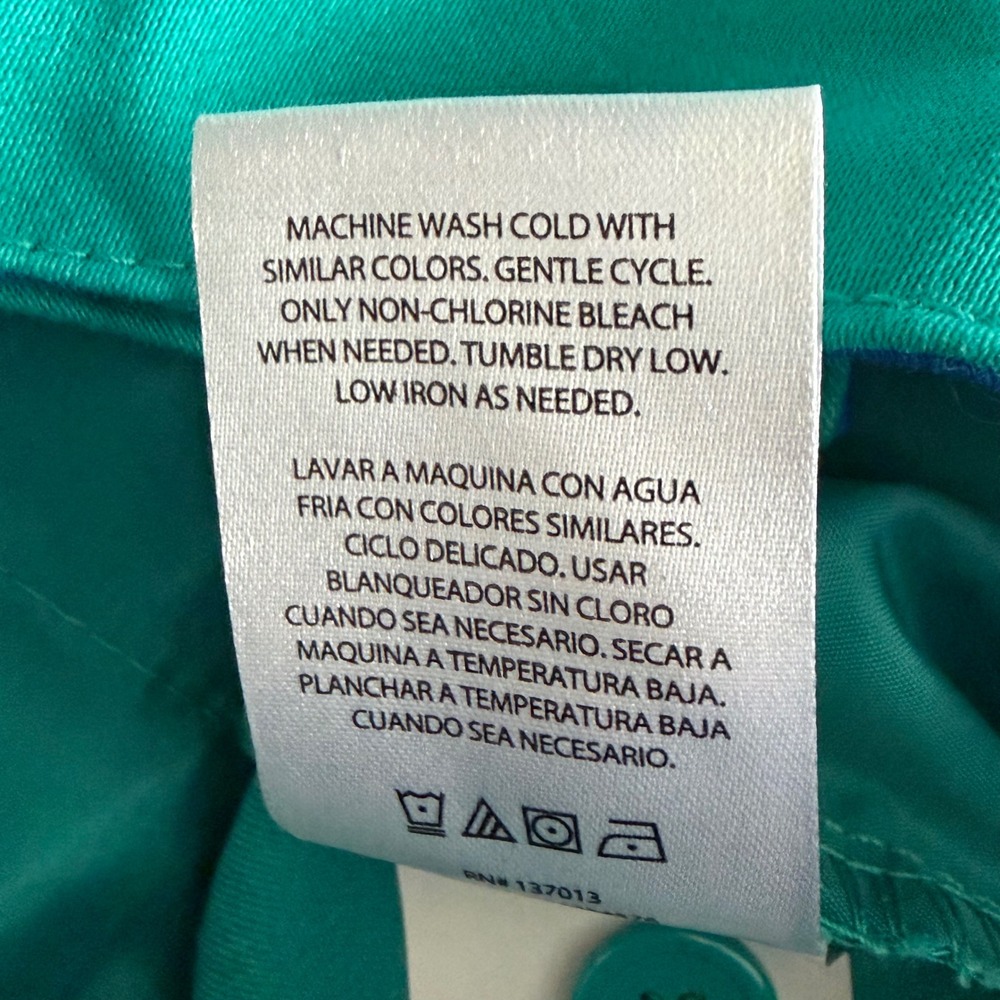 Isaac Mizrahi New York‎ Shorts 12 Teal Green Scalloped Hem - Picture 5 of 5